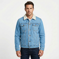 Relaxed Fit Denim Jacket-outerwear > jackets > denim jackets-Laventaire-Light Blue-S-Laventaire