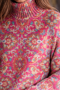 Relaxed Fit Floral Sweater-sweaters > floral sweater-Laventaire-Laventaire