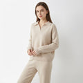 Relaxed Fit Leisure Set-leisurewear > leisure set-Laventaire-Beige-XS-Laventaire