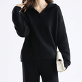 Relaxed Fit Leisure Set-leisurewear > leisure set-Laventaire-Black-XS-Laventaire