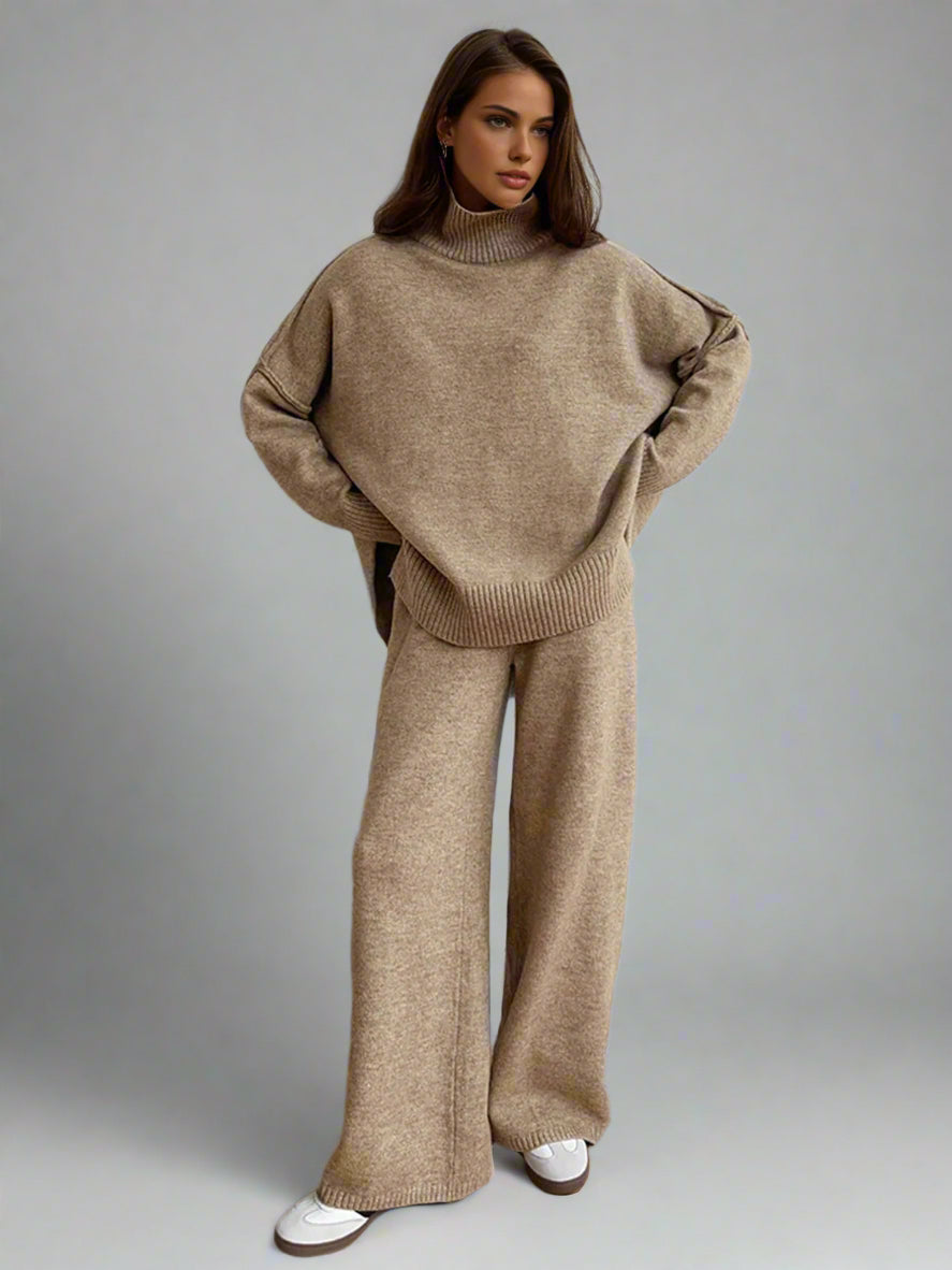 Relaxed Fit Lounge Set-loungewear > lounge set-Laventaire-Laventaire