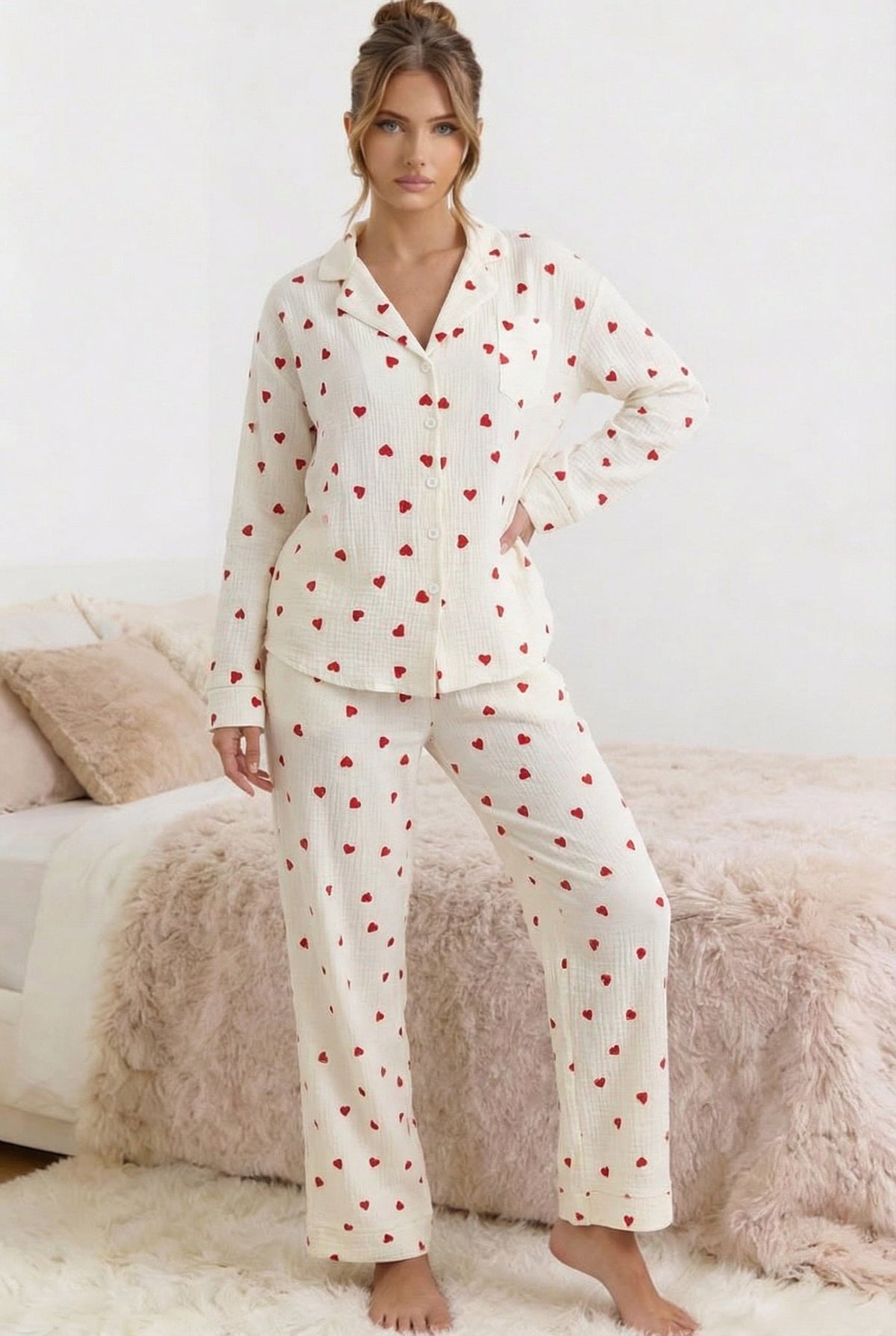 Relaxed Fit Pajama Set-loungewear > pajama set-Laventaire-Laventaire