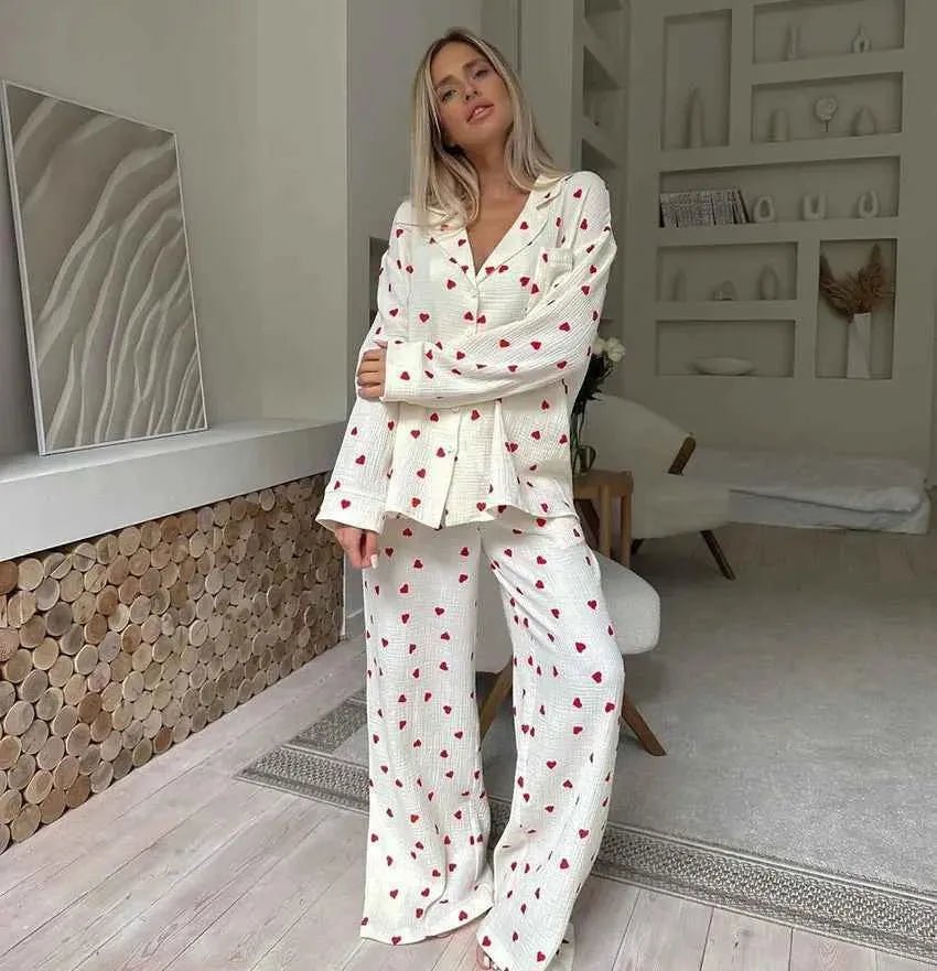 Relaxed Fit Pajama Set-loungewear > pajama set-Laventaire-Laventaire