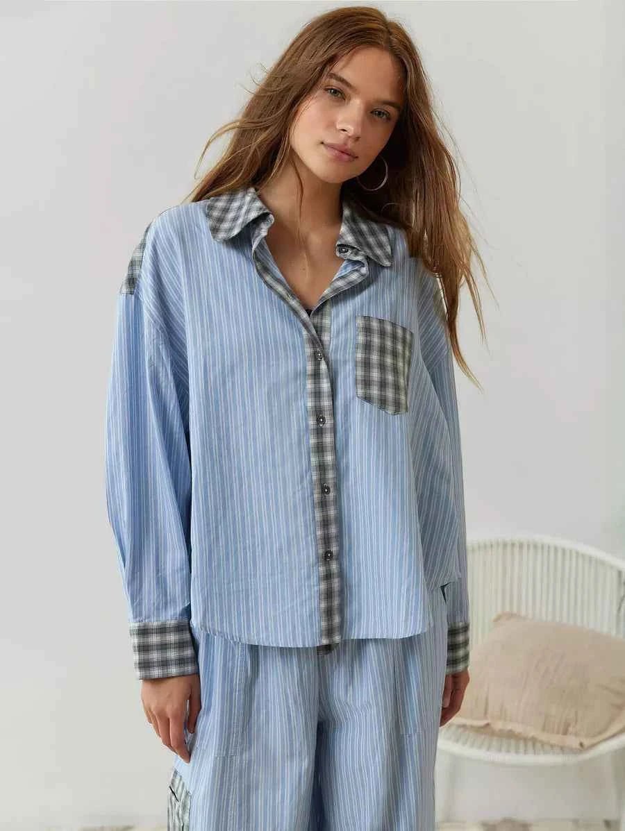 Relaxed Fit Pajama Set-loungewear > pajama set-Laventaire-Laventaire