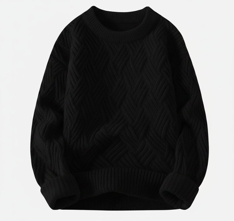 Relaxed Fit Pullover Sweater-sweaters > pullover sweater-Laventaire-Laventaire