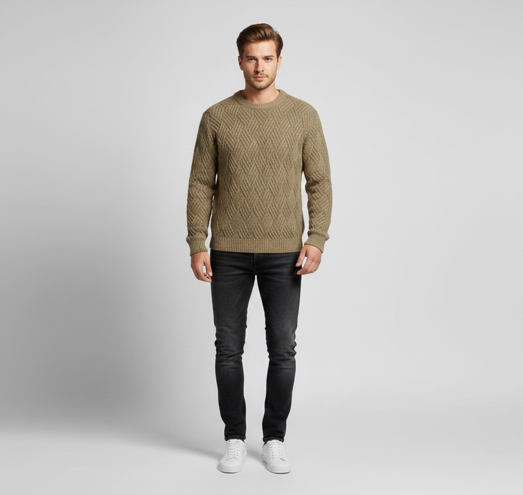 Relaxed Fit Pullover Sweater-sweaters > pullover sweater-Laventaire-Laventaire