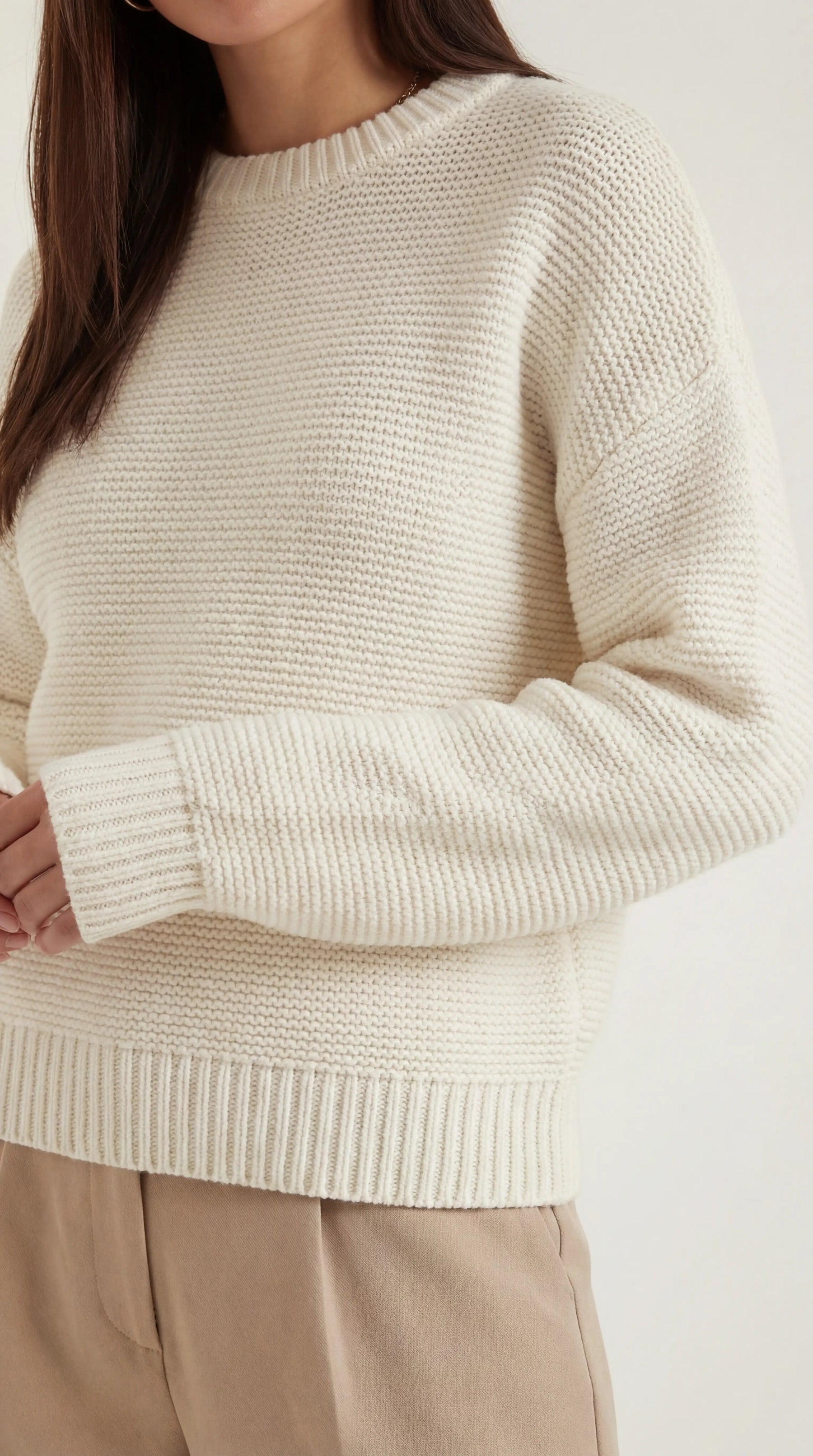 Relaxed Fit Pullover Sweater-sweaters > pullover sweater-Laventaire-Laventaire