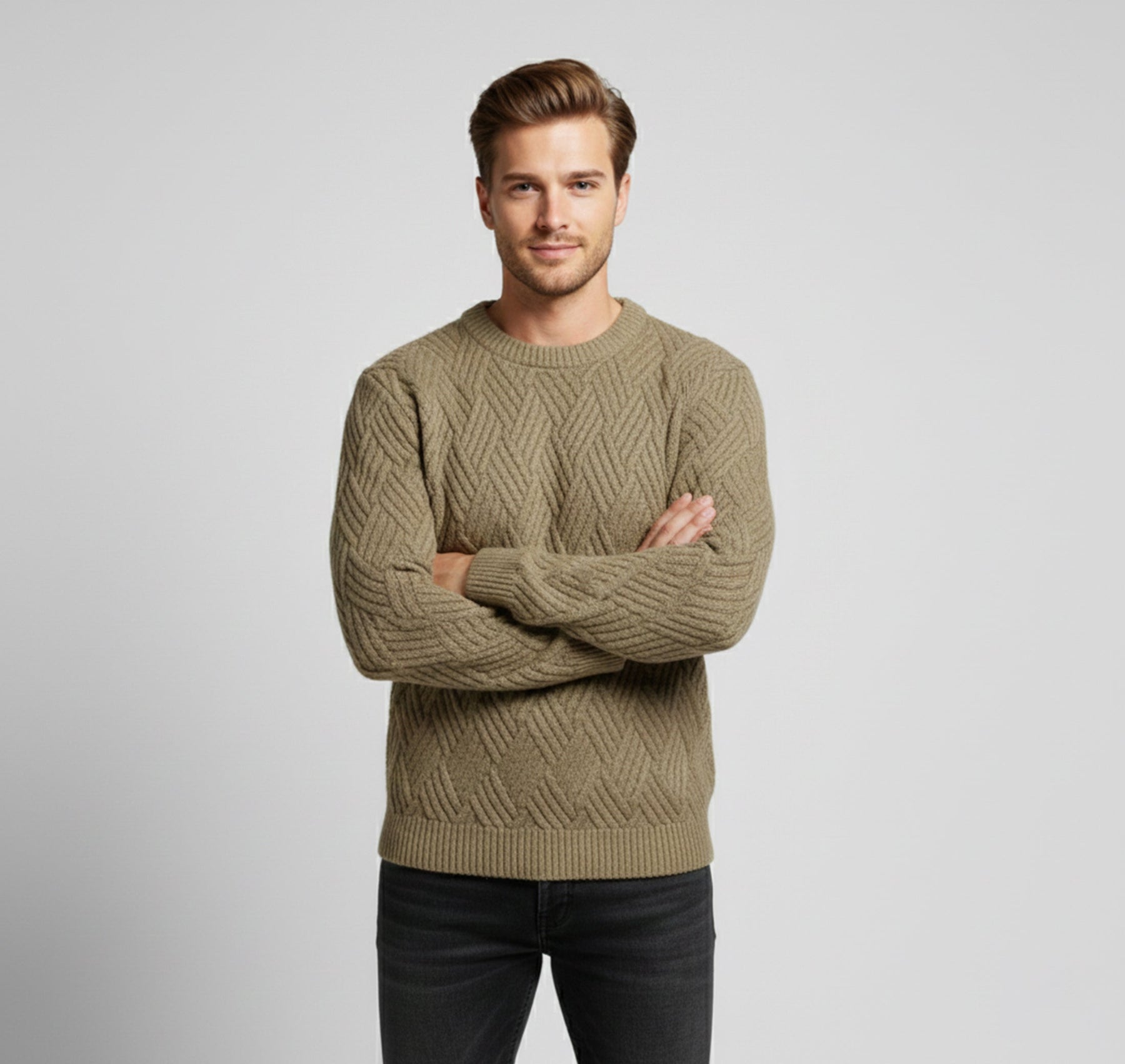 Relaxed Fit Pullover Sweater-sweaters > pullover sweater-Laventaire-Laventaire
