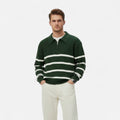 Relaxed Fit Quarter-Zip Sweater-sweaters > quarter-zip sweater-Laventaire-Laventaire
