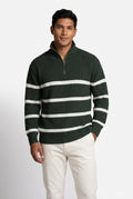 Relaxed Fit Quarter-Zip Sweater-sweaters > quarter-zip sweater-Laventaire-Dark Green-M-Laventaire