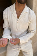 Relaxed Fit Shirt Pants Set-sets > shirt pants set-Laventaire-Laventaire