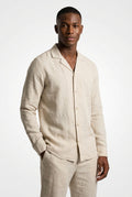 Relaxed Fit Shirt Pants Set-sets > shirt pants set-Laventaire-Beige-S-Laventaire
