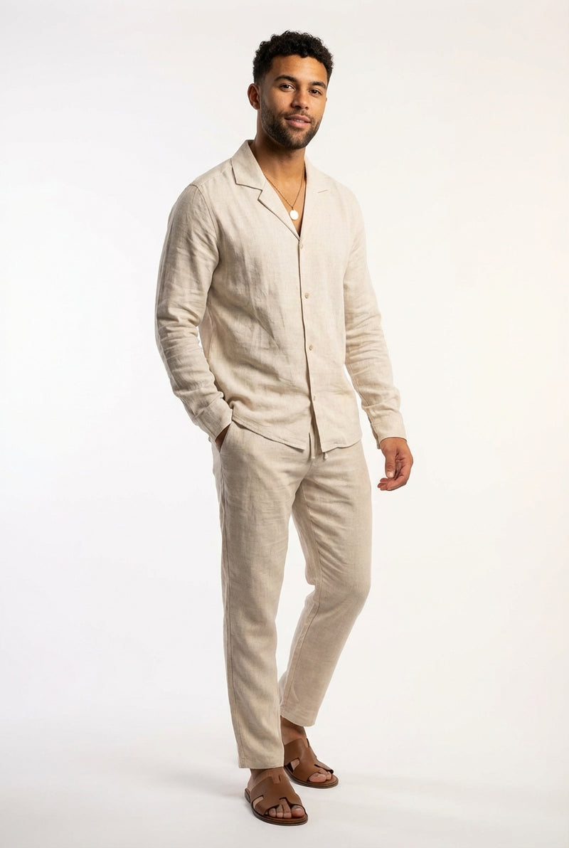 Relaxed Fit Shirt Pants Set-sets > shirt pants set-Laventaire-Laventaire