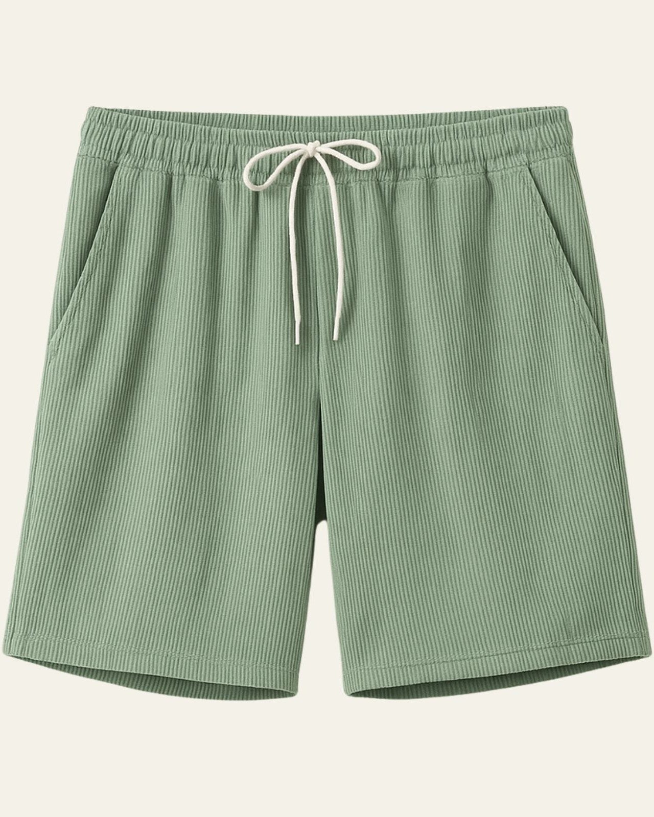 Relaxed Fit Summer Shorts-shorts > relaxed fit shorts-Laventaire-Olive Green-S-Laventaire