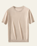 Relaxed Fit T-Shirt-t-shirts > relaxed fit t-shirt-Laventaire-Beige-S-Laventaire