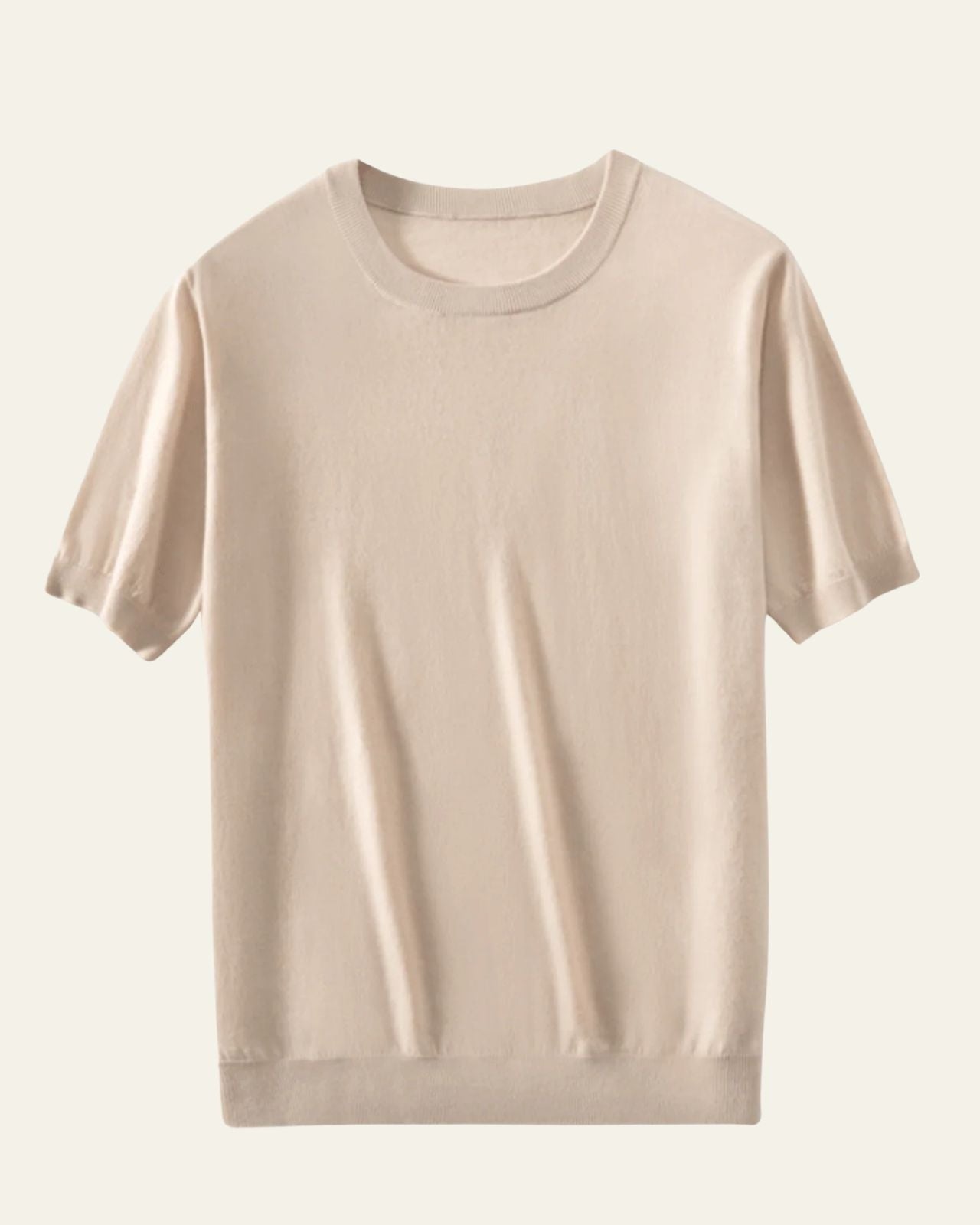 Relaxed Fit T-Shirt-t-shirts > relaxed fit t-shirt-Laventaire-Beige-S-Laventaire