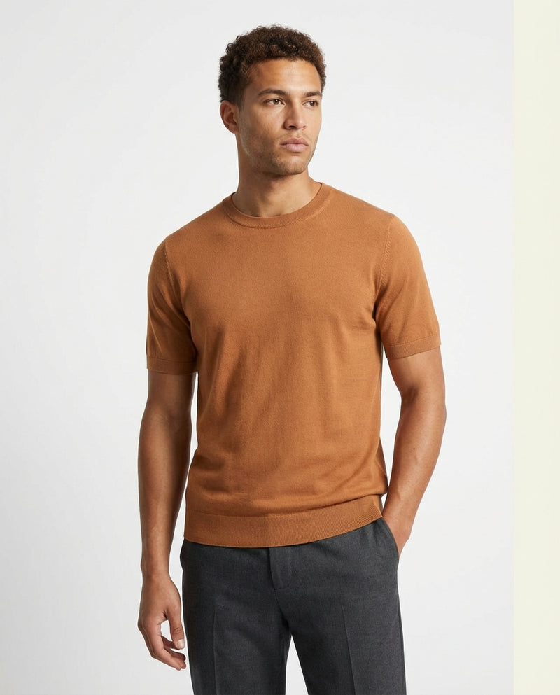 Relaxed Fit T-Shirt-t-shirts > relaxed fit t-shirt-Laventaire-Bronze-S-Laventaire