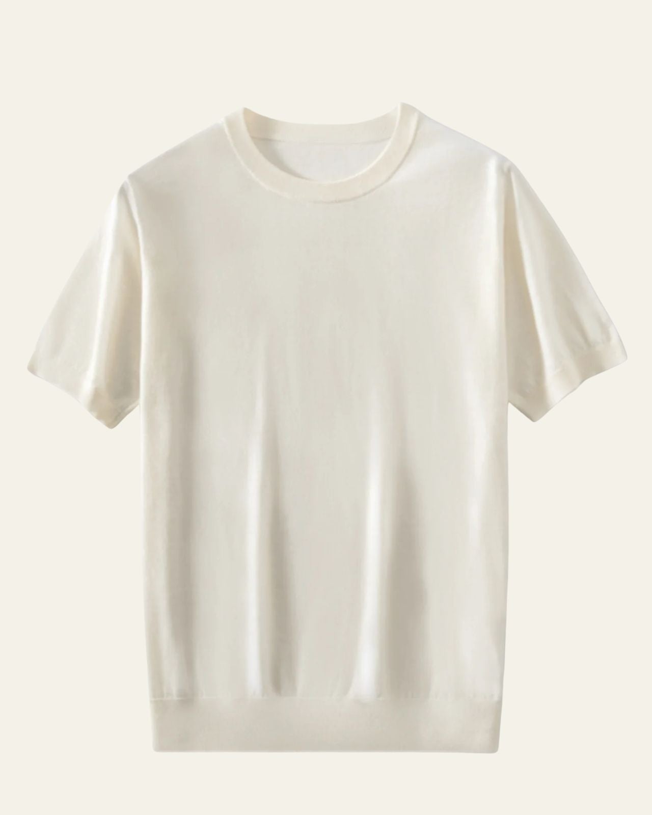 Relaxed Fit T-Shirt-t-shirts > relaxed fit t-shirt-Laventaire-Cream-S-Laventaire