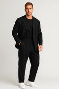 Relaxed Fit Two-Piece Set-sets > two-piece set-Laventaire-Black-XS-Laventaire