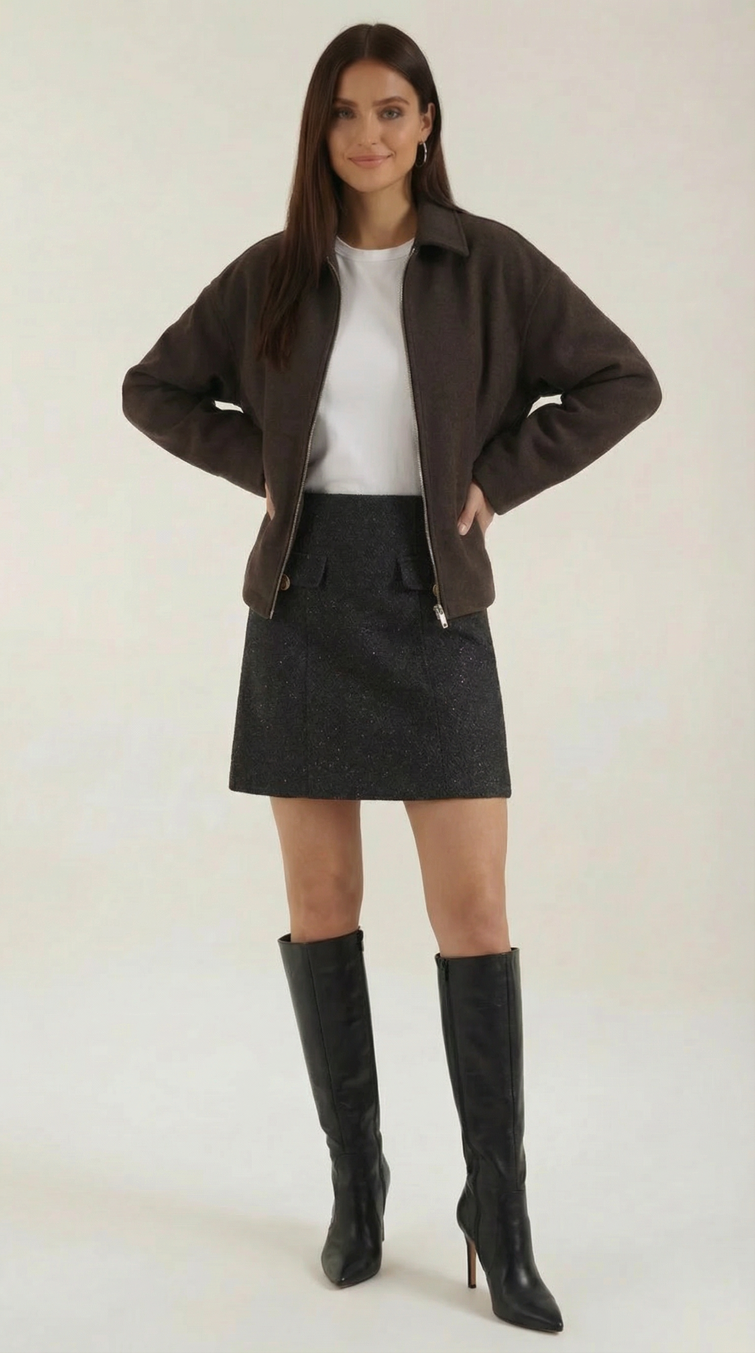 Relaxed Fit Zip Jacket-jackets > zip jackets-Laventaire-Laventaire