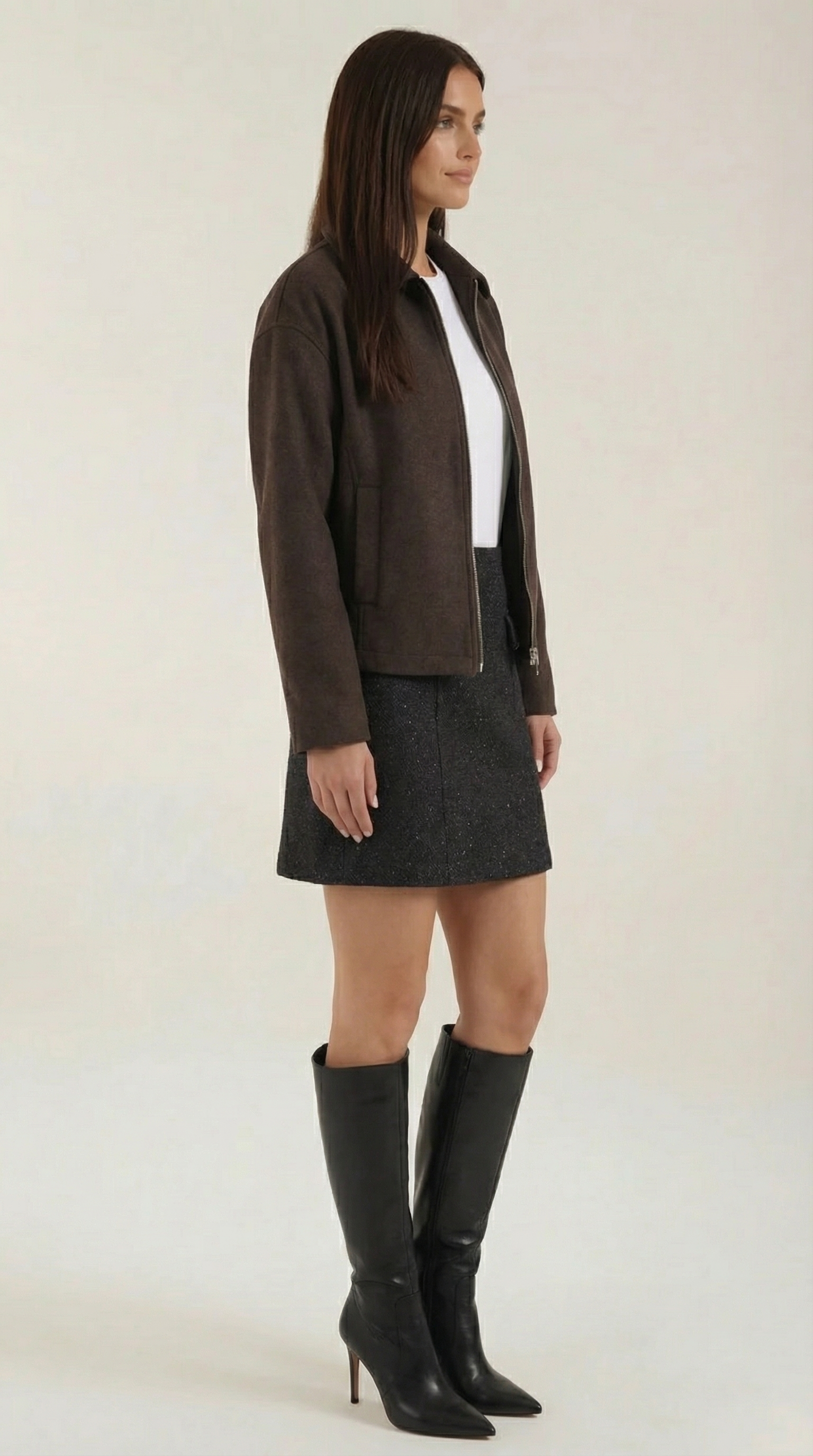Relaxed Fit Zip Jacket-jackets > zip jackets-Laventaire-Laventaire