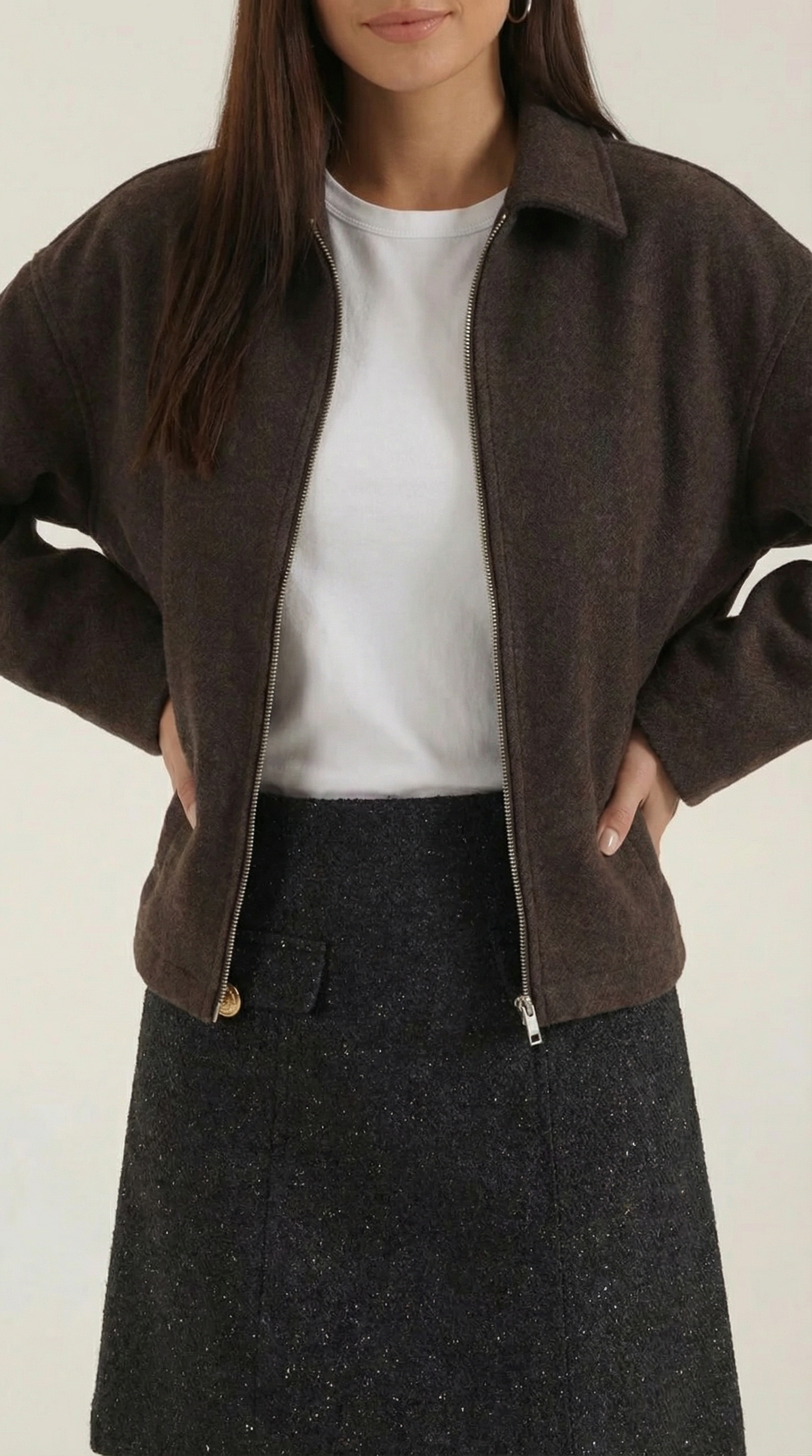 Relaxed Fit Zip Jacket-jackets > zip jackets-Laventaire-Laventaire