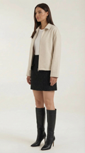 Relaxed Fit Zip Jacket-jackets > zip jackets-Laventaire-Laventaire