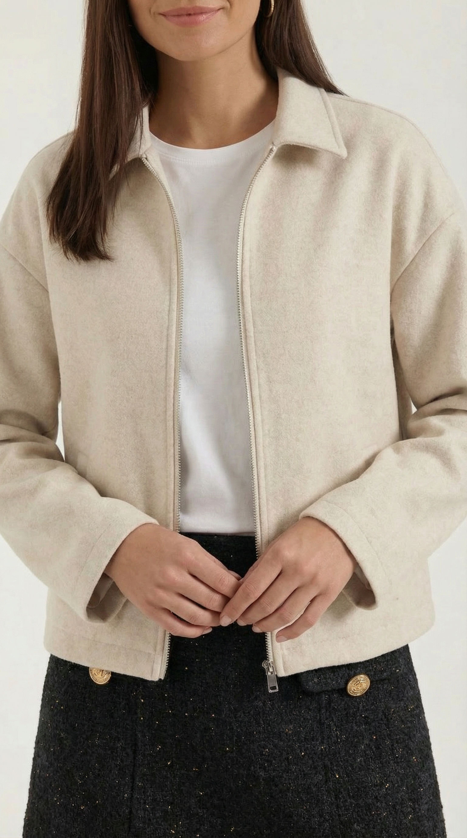 Relaxed Fit Zip Jacket-jackets > zip jackets-Laventaire-Laventaire