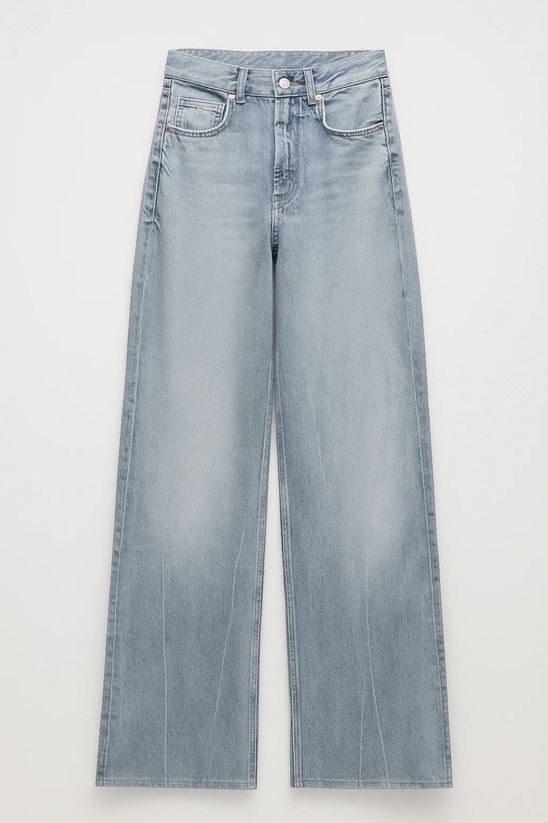 Relaxed High Waist Jeans-jeans > wide leg jeans-Laventaire-Laventaire