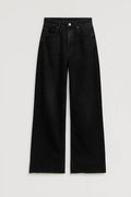 Relaxed High Waist Jeans-jeans > wide leg jeans-Laventaire-Black-XS-Laventaire