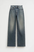 Relaxed High Waist Jeans-jeans > wide leg jeans-Laventaire-Denim Blue-XS-Laventaire