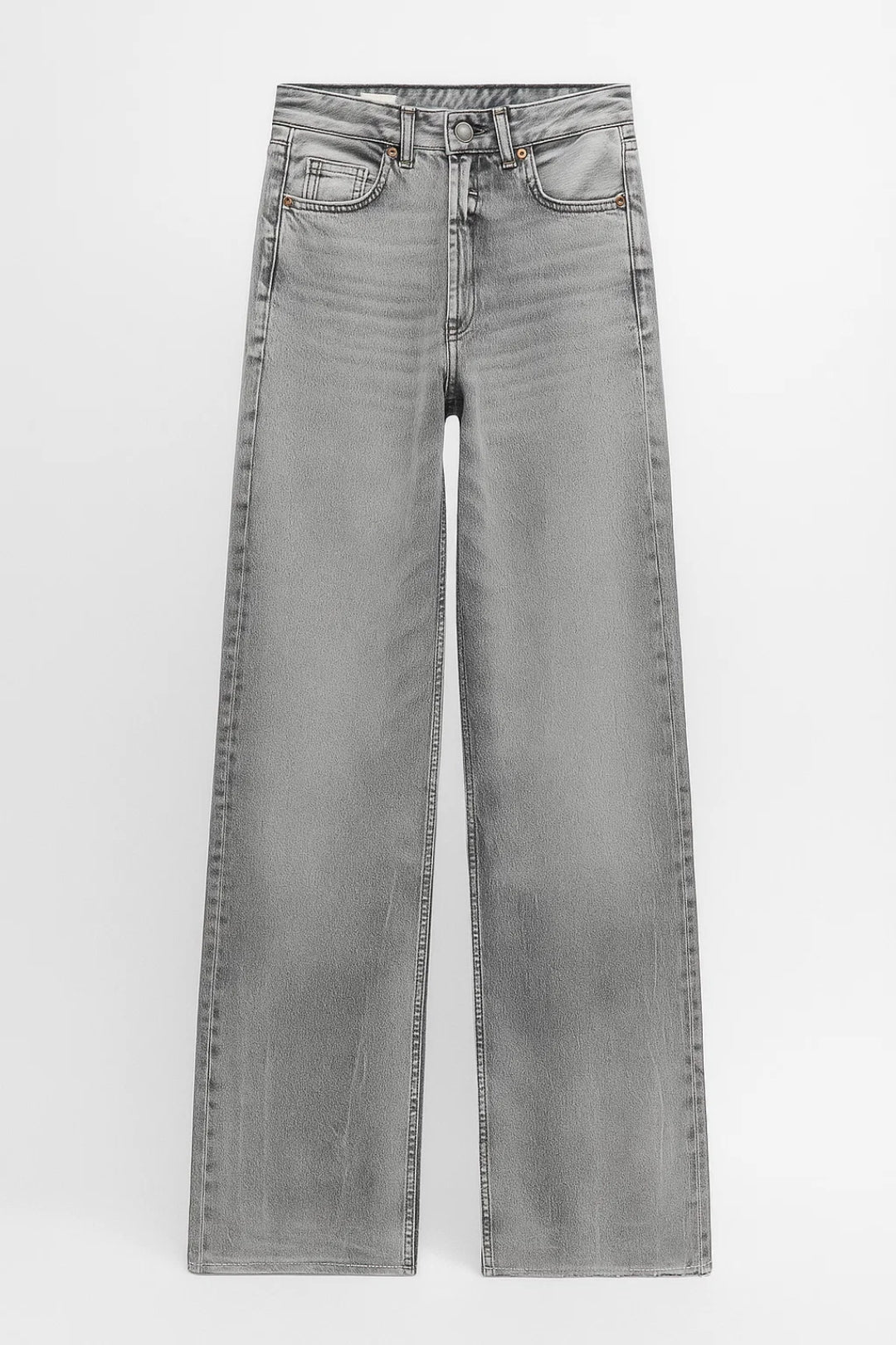 Relaxed High Waist Jeans-jeans > wide leg jeans-Laventaire-Gray-XS-Laventaire
