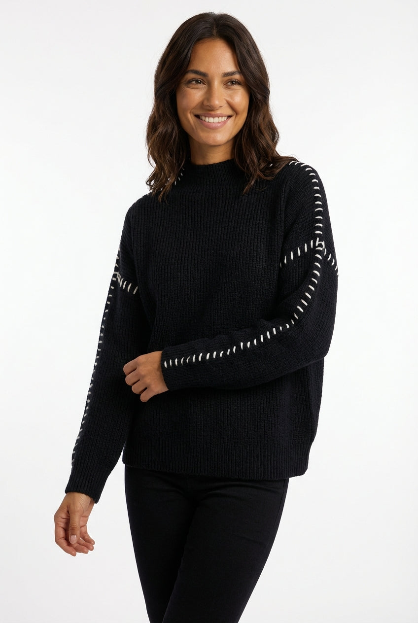 Relaxed Oversized Fit Sweater-sweaters > relaxed oversized fit sweater-Laventaire-Laventaire