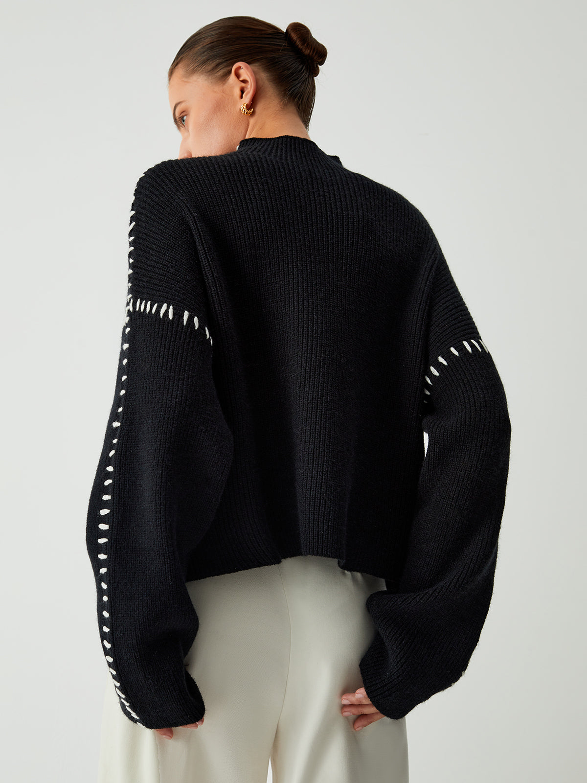 Relaxed Oversized Fit Sweater-sweaters > relaxed oversized fit sweater-Laventaire-Laventaire