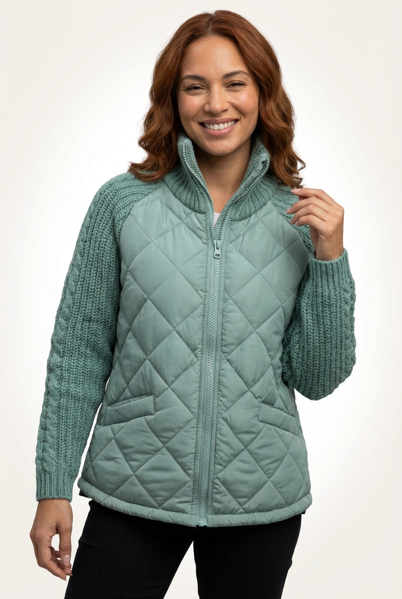 Relaxed Quilted Jacket-jackets > quilted jackets-Laventaire-Laventaire