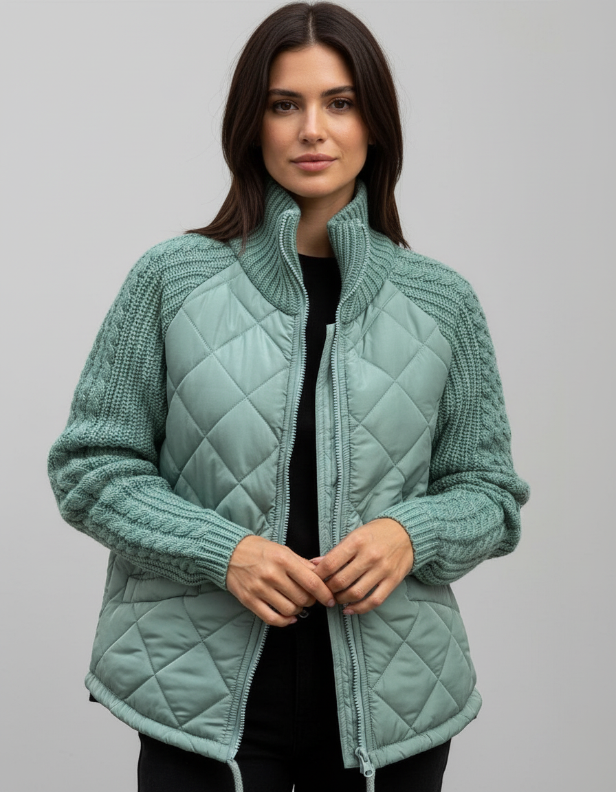 Relaxed Quilted Jacket-jackets > quilted jackets-Laventaire-Laventaire