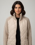 Relaxed Quilted Jacket-jackets > quilted jackets-Laventaire-Khaki-S-Laventaire
