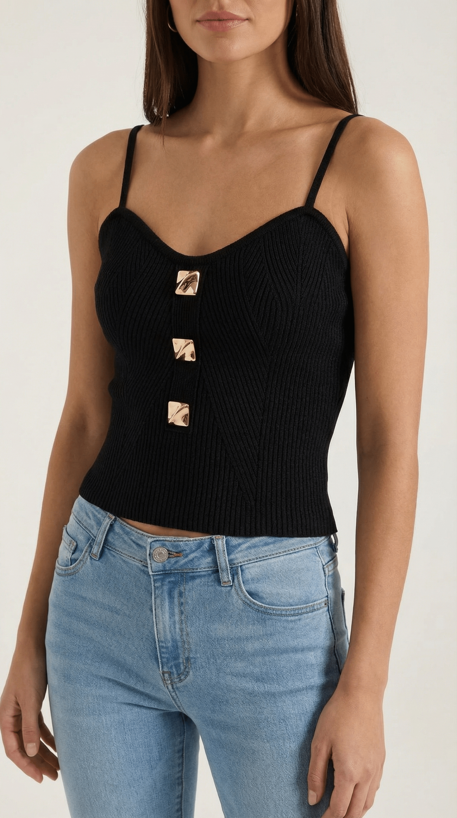 Ribbed Tank Top-tops > tank tops-Laventaire-Laventaire