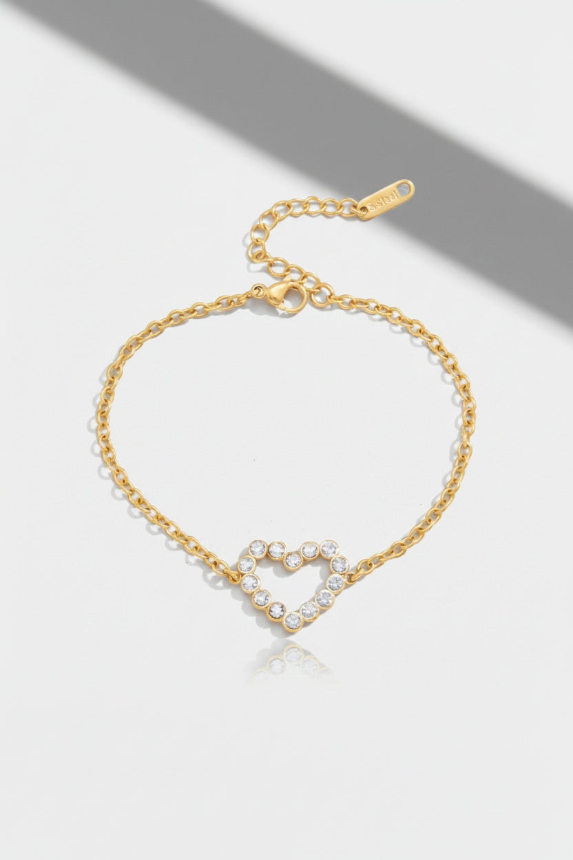 Romantic Heart Detail Bracelet-jewelry > bracelet-Laventaire-Laventaire