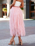 Romantic Layered Midi Skirt-Skirts-Laventaire-Laventaire
