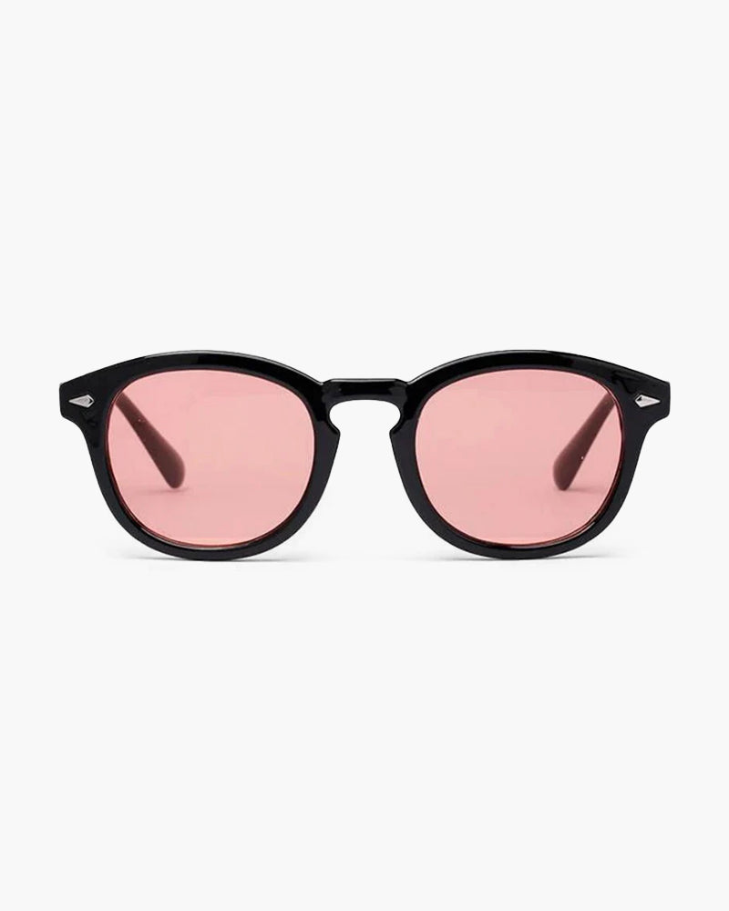 Round Frame Sunglasses-accessories > sunglasses > round frame sunglasses-Laventaire-Red-One size-Laventaire