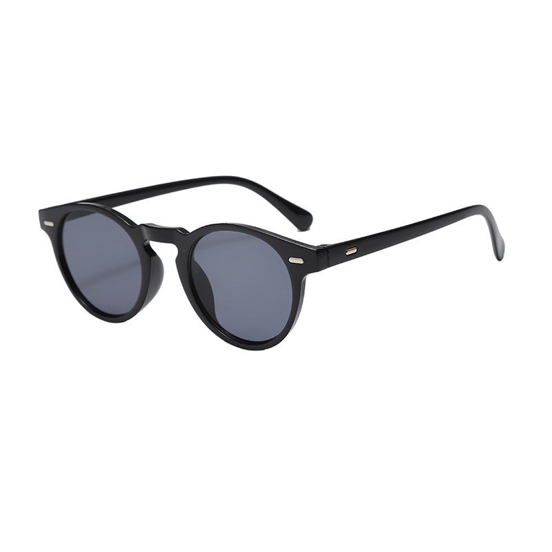 Round Retro Sunglasses-accessories > eyewear > sunglasses-Laventaire-Black-One size-Laventaire
