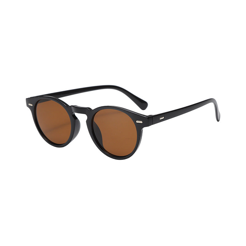 Round Retro Sunglasses-accessories > eyewear > sunglasses-Laventaire-Brown-One size-Laventaire