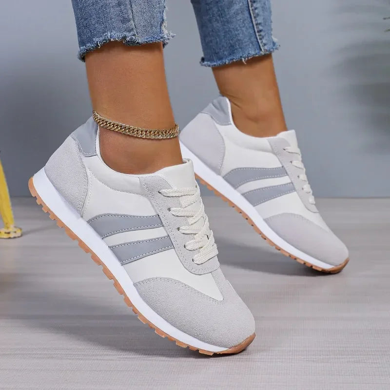 Round Toe Walking Shoes-shoes > walking shoes-Laventaire-Gray-36-Laventaire