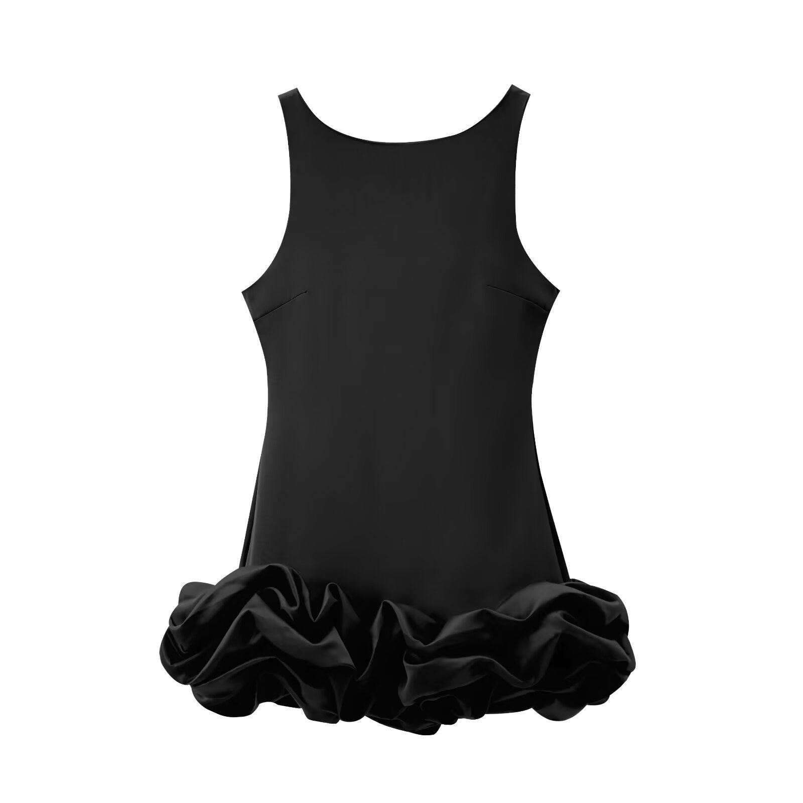 Ruffled Skirt Mini Dress-dresses > mini dress-Laventaire-Laventaire