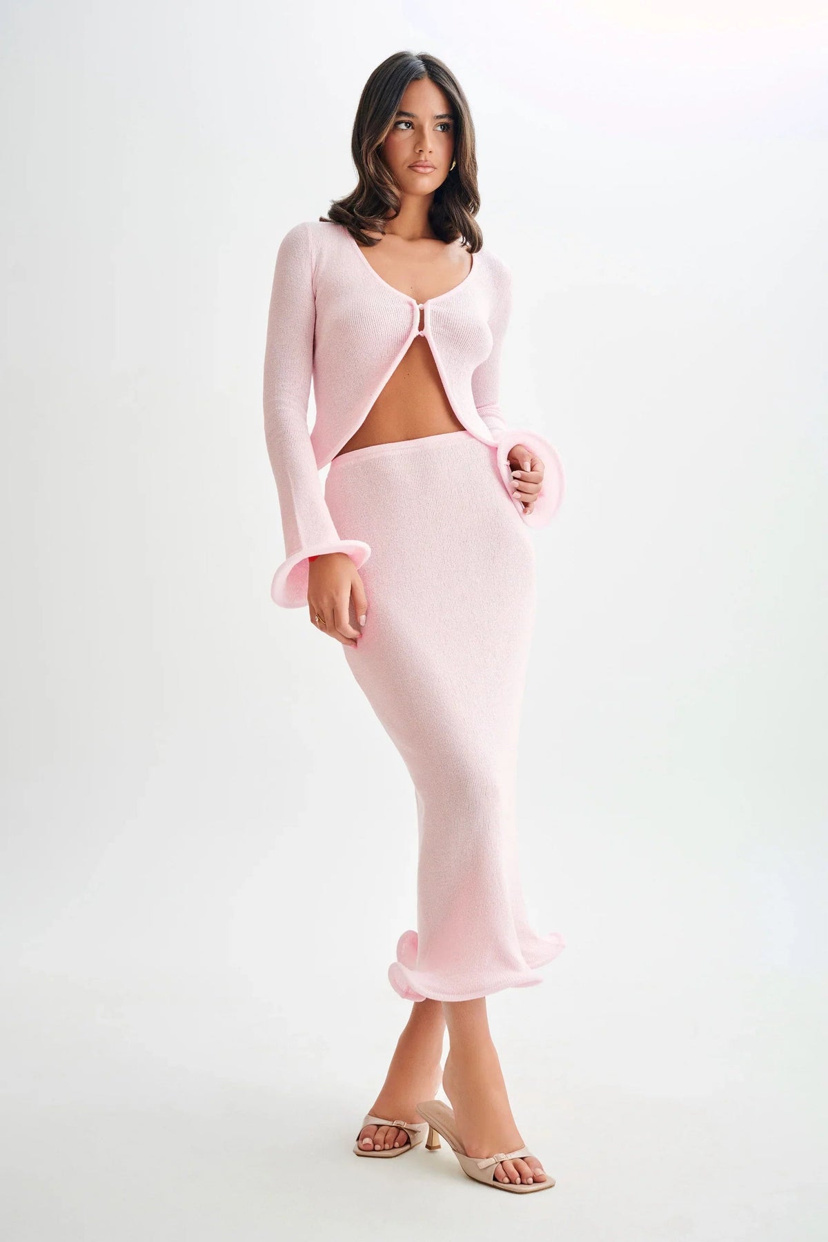 Scoop Neck Top Skirt Set-sets > top and skirt set-Laventaire-Laventaire