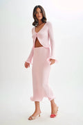 Scoop Neck Top Skirt Set-sets > top and skirt set-Laventaire-Laventaire