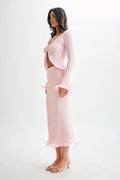 Scoop Neck Top Skirt Set-sets > top and skirt set-Laventaire-Laventaire