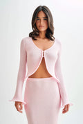 Scoop Neck Top Skirt Set-sets > top and skirt set-Laventaire-Laventaire