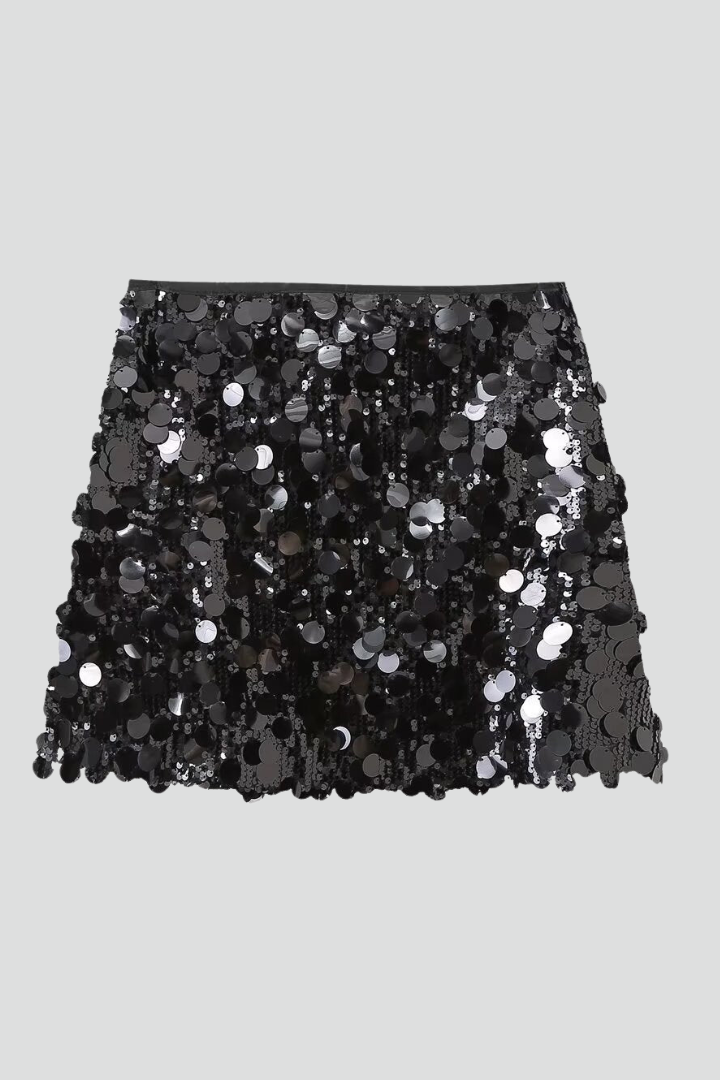 Sequin Mini Skirt-Mini Skirts-Laventaire-Laventaire